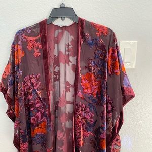 Torrid Plus velvet burnout kimono